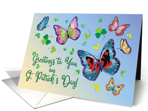 Butterfly Shamrock St Patrick's Day card (1808390)