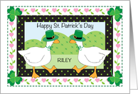 Custom Name St Patrick’s Day Geese card