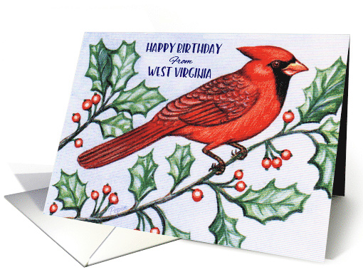 Birthday From West Virginia Cardinal card (1808632)