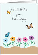 Get Well Wishes Mohs Surgery Flowers card