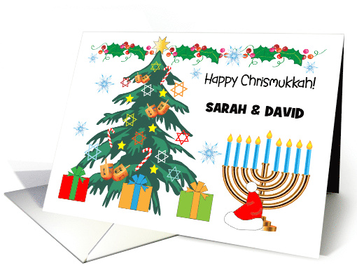Custom Name Chrismukkah Interfath card (1811100)