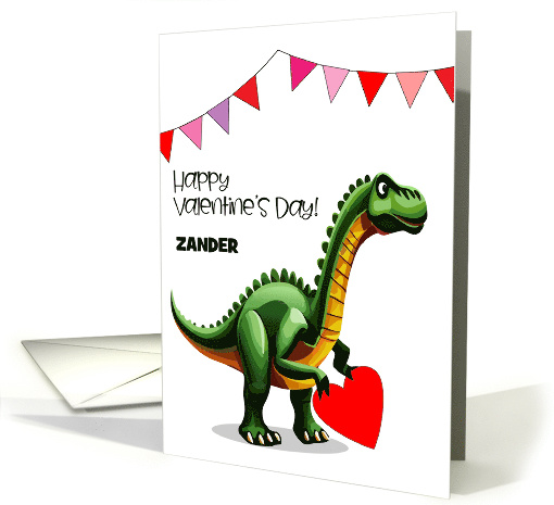 Dinosaur Custom Name Valentine card (1811232)