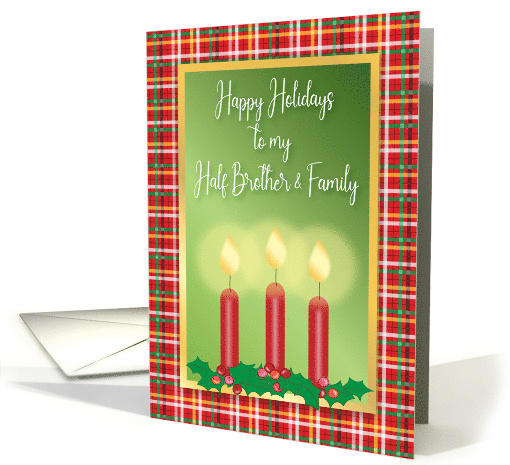 Happy Holidays Half Brother And Family card (1811758)