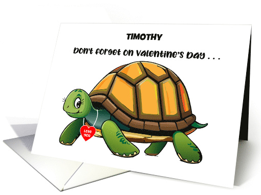 Custom Name Turtle Valentine card (1812120)