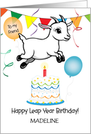 Custom Leap Year Birthday For Friend card