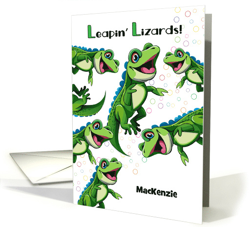 Custom Leap Year Birthday Lizards card (1814332)