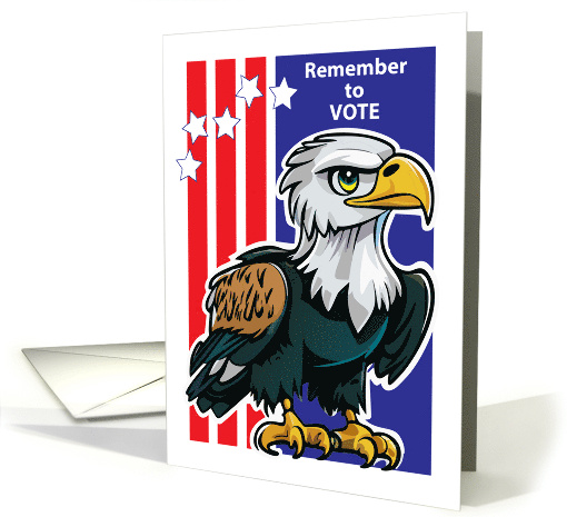 Remember To Vote USA Bald Eagle card (1819810)