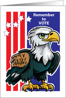 Remember To Vote USA Bald Eagle card