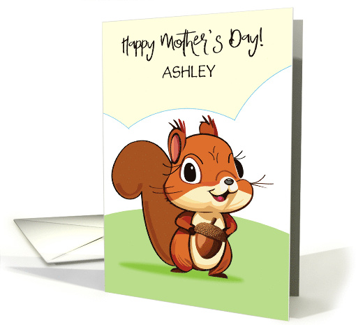Custom Name Mother's Day Squirrel card (1835976)