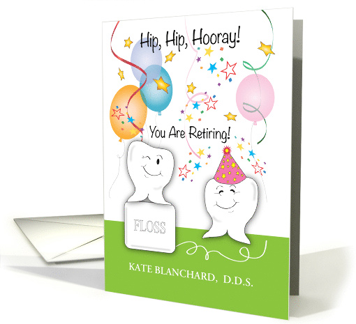 Congratulations Custom Name Dentist Retirement card (1836812)