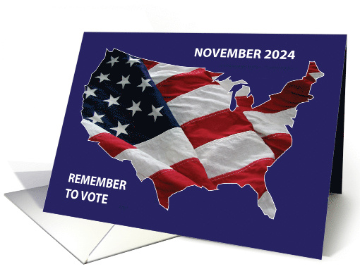 USA Map American Flag Vote 2024 card (1840760)