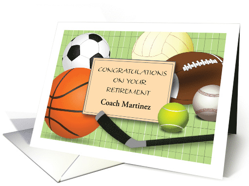Custom Congratulations PE Teacher Retirement card (1842266)