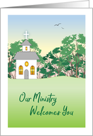 Welcome To Ministry White Church card