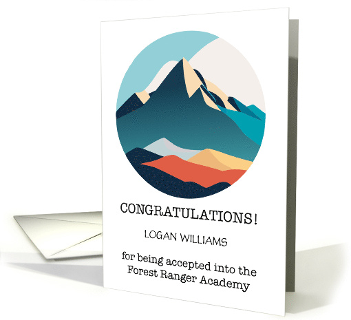 Custom Congratulations Acceptance Forest Ranger Academy card (1846572)