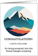 Custom Congratulations Acceptance Forest Ranger Academy card