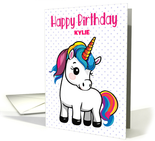 Custom Name Birthday Unicorn card (1851456)