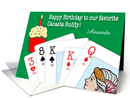 Custom Canasta Card Birthday Cupcake card (1865302)