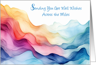 Across The Miles Get Well Abstract card