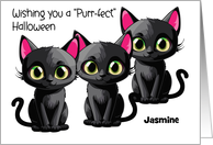 Custom Black Cats Halloween card