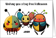 Custom Name Bug Halloween card