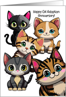 Happy Cat Adoption Day card