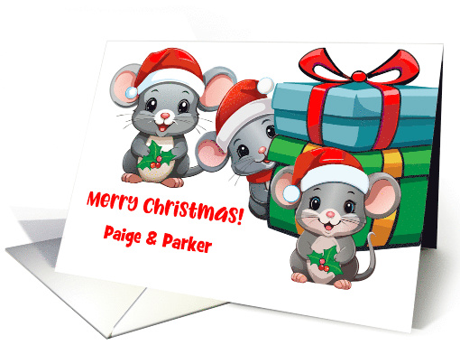Custom Name Mice Christmas card (1876350)