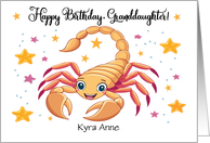 Custom Name Granddaughter Scorpio Birthday card