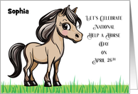Custom Name National Help A Horse Day card