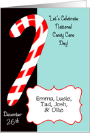 Custom Name National Candy Cane Day card