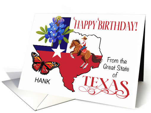 Custom Name Texas State Birthday card (1896512)