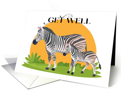 Zebra Theme Get Well card (1897260)