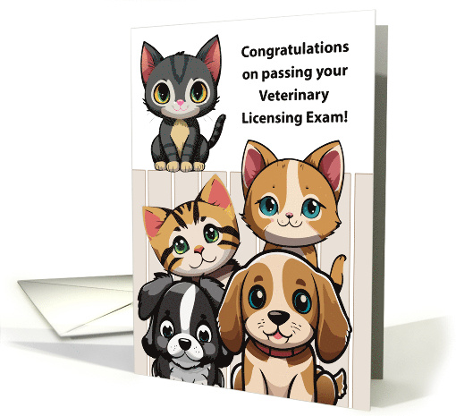 Congratulations Passing Veterinary Licensing Exam card (1899768)