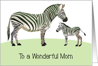 Mother’s Day Zebras card