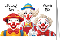 Let’s Laugh Day March 19 Clowns card