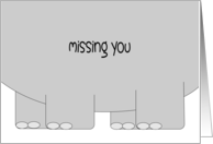 Missing You Elephant in the Room card