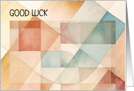 Blank Good Luck Abstract Art card