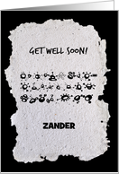 Gothic Get Well Abstract card