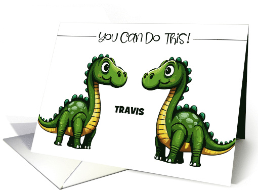 Custom Name Dinosaurs Encouragement card (1924232)