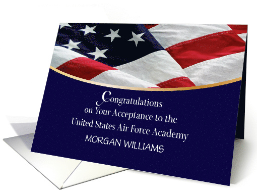 Custom Name Congratulations Acceptance US AF Academy card (1924932)