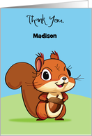 Custom Thank You Squirrel card