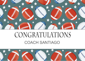 Custom Name Congratulations Rugby Coach