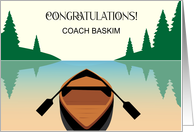 Custom Congratulations For Rowing Coach card