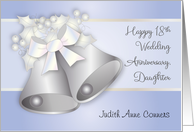 Custom Name 18th Wedding Anniversary Daughter card