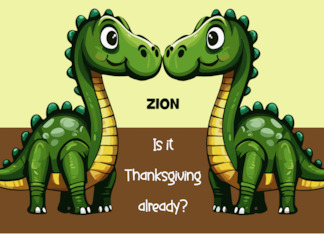Custom Name Thanksgiving Dinosaurs