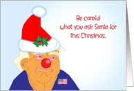 Political Cartoon Trump Christmas Humor card