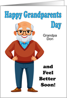 Custom Name Get Well Grandparents Day Grandfather card
