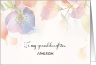 Custom Name Granddaughter Encouragement card