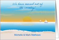Custom Announcement Moving Out Of Country card