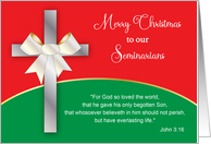 Merry Christmas To Seminarians Cross card