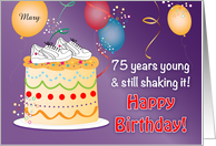 Custom Name 75 Birthday Dance Instructor card